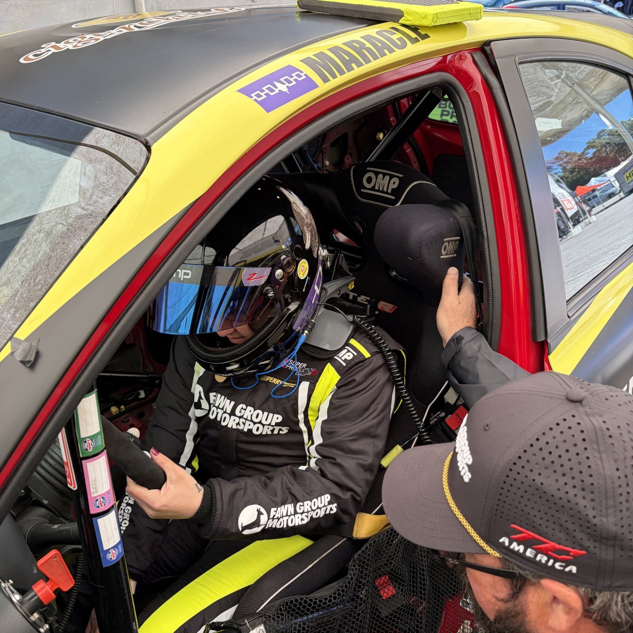 Pre-race focus inside the cockpit